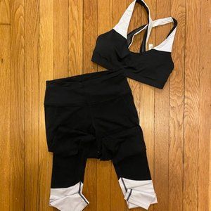 Victoria Secret Sport Black/ Silver Workout Set